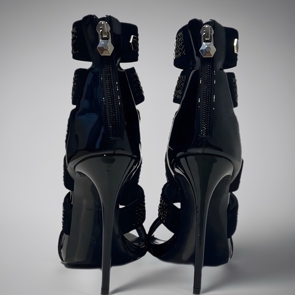 Philipp Plein ‘High Heel Zebra’ Crystal Strap Sandals • Rare 2016 Collection - Picture 9 of 12